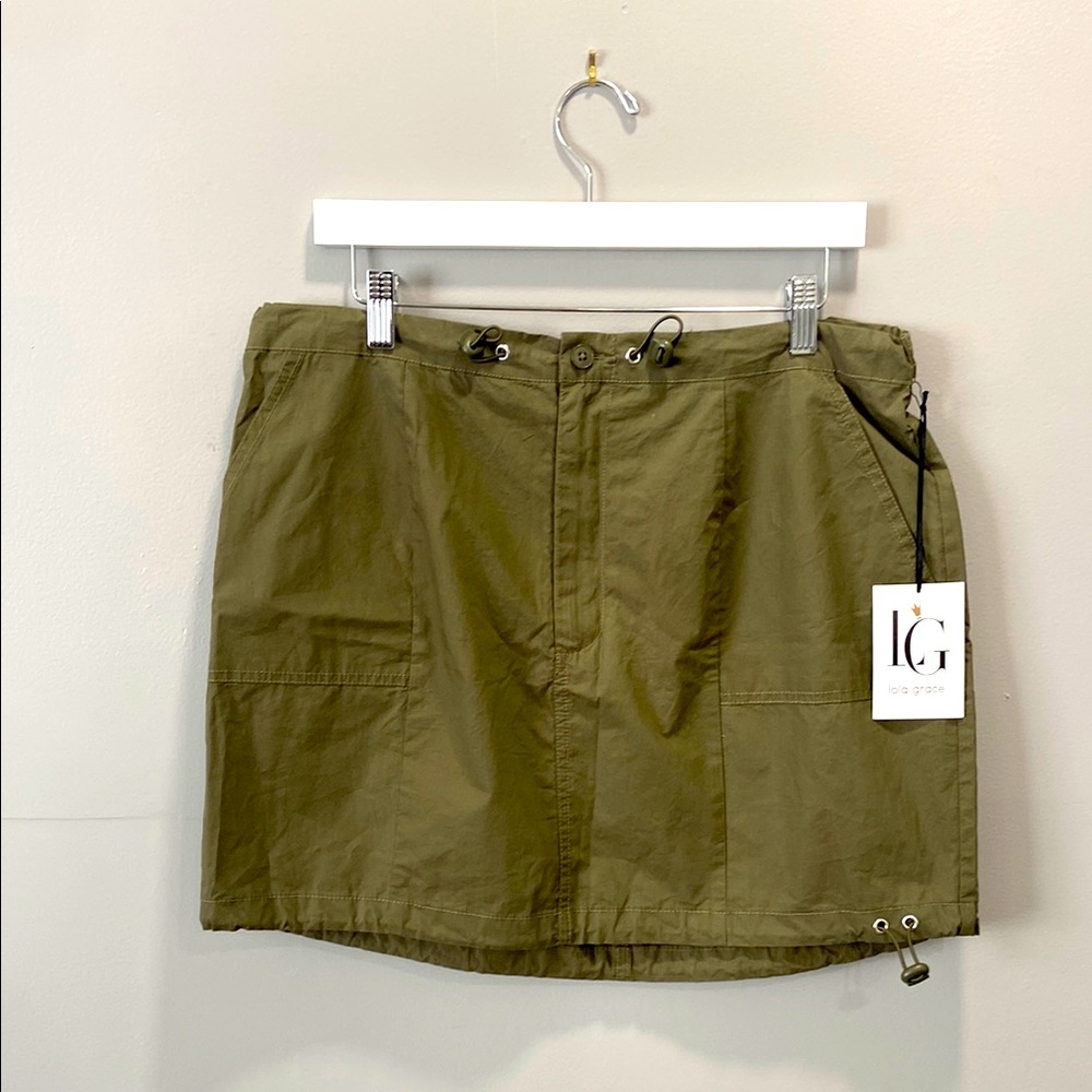 Lola + Grace Cargo Olive Skirt